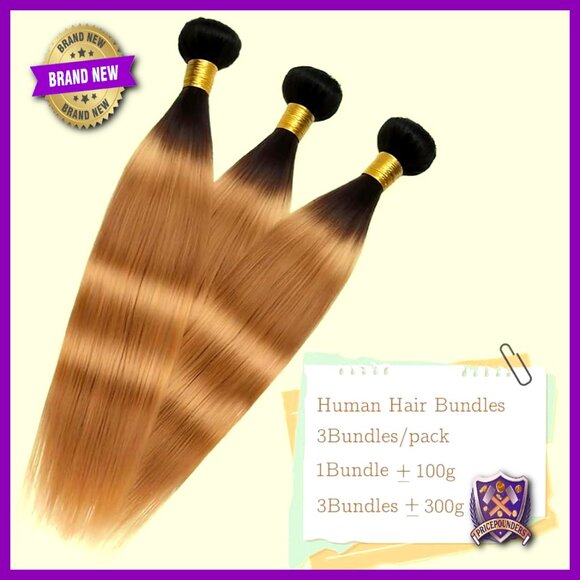 14 16 18 Inch Straight Human Hair Bundles Brazilian Virgin Hair Weave